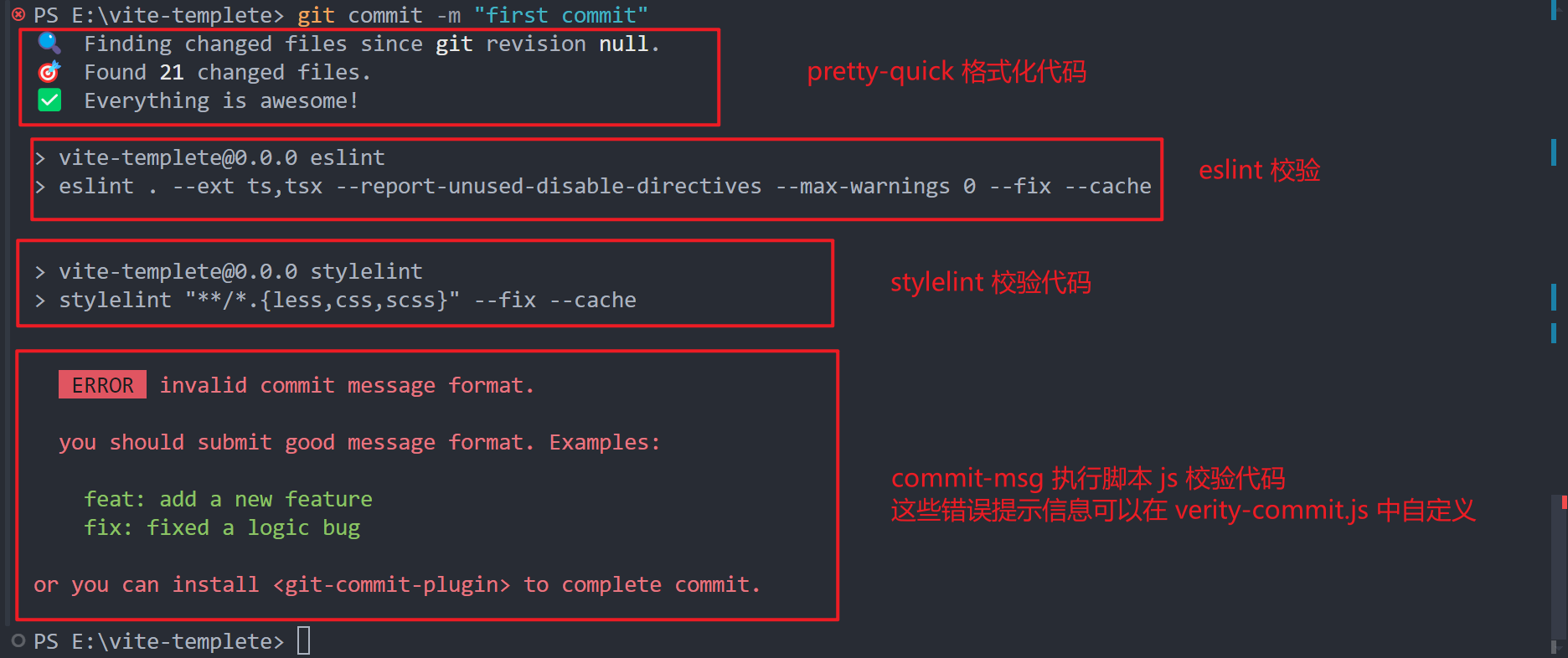 错误的提交信息