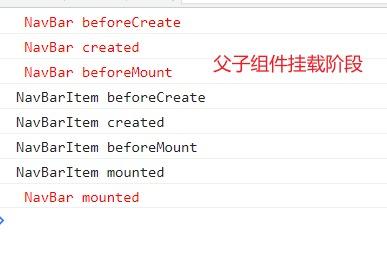 父子组件挂载阶段