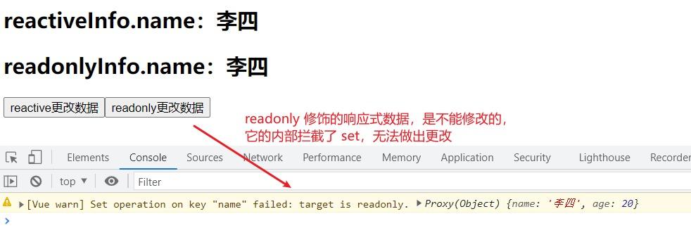 readonly示例