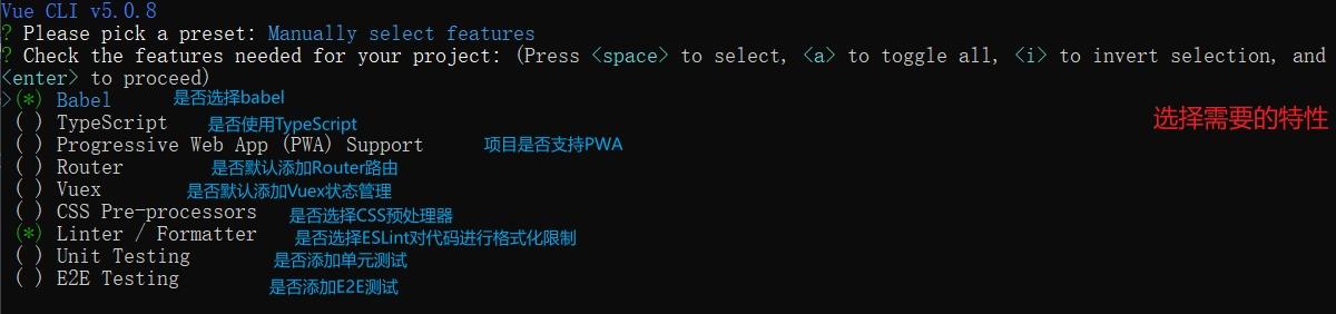 自定义安装选项